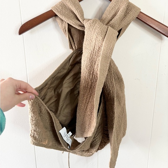 Revolve L'Academie Aliz top coco brown ruched size XS - Picture 7 of 7